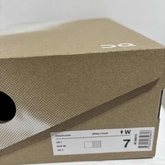 On Women’s Cloudrunner, White/Frost Running Shoes, Size 7 M - Picture 8 of 8